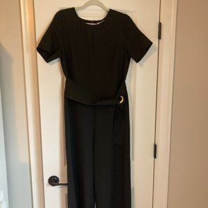 Black Cropped Jumpsuit